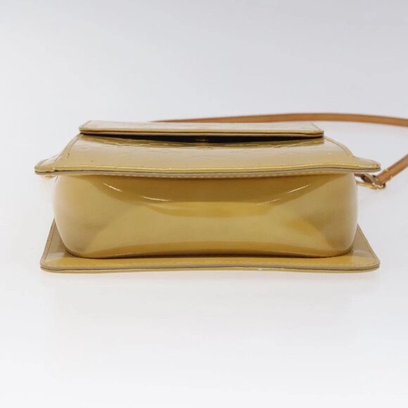 LOUIS VUITTON Monogram Vernis Motto Accessory Pouch Beige M91136 LV Auth MX027 - Picture 6 of 16